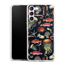 Silikon Glitter Case transparent-silber