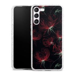 Silikon Glitter Case transparent-silber