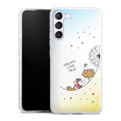 Silikon Glitter Case transparent-silber