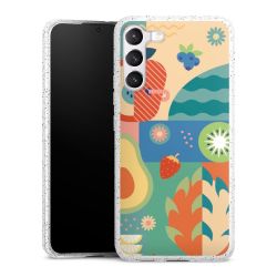 Silikon Glitter Case transparent-silber