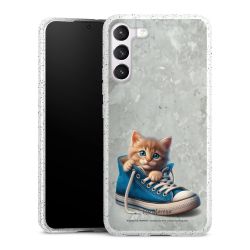 Silikon Glitter Case transparent-silber