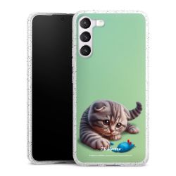 Silikon Glitter Case transparent-silber