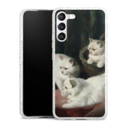 Silikon Glitter Case transparent-silber