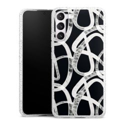 Silikon Glitter Case transparent-silber