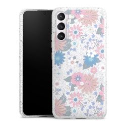 Silikon Glitter Case transparent-silber