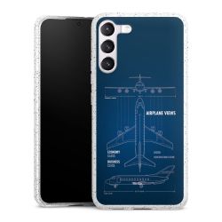 Silikon Glitter Case transparent-silber