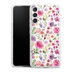 Silikon Glitter Case transparent-silber