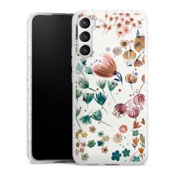 Silikon Glitter Case transparent-silber