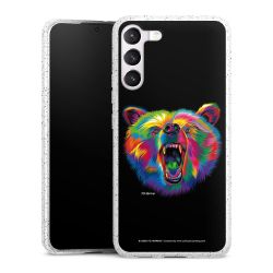 Silikon Glitter Case transparent-silber