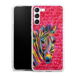 Silikon Glitter Case transparent-silber