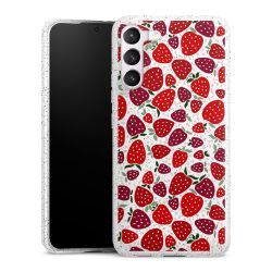 Silikon Glitter Case transparent-silber