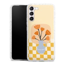 Silikon Glitter Case transparent-silber