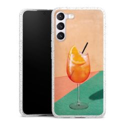 Silikon Glitter Case transparent-silber