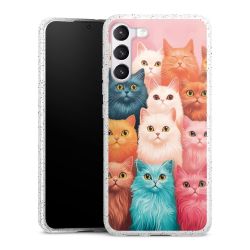 Silikon Glitter Case transparent-silber