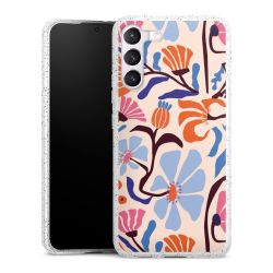 Silikon Glitter Case transparent-silber