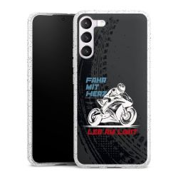 Silikon Glitter Case transparent-silber