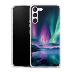 Silikon Glitter Case transparent-silber