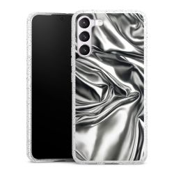 Silikon Glitter Case transparent-silber