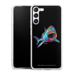 Silikon Glitter Case transparent-silber