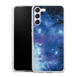 Silikon Glitter Case transparent-silber