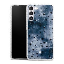 Silikon Glitter Case transparent-silber
