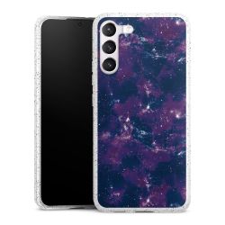 Silikon Glitter Case transparent-silber