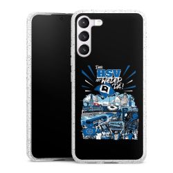 Silikon Glitter Case transparent-silber