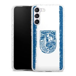 Silikon Glitter Case transparent-silber