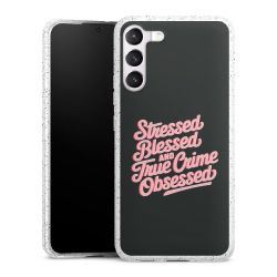 Silikon Glitter Case transparent-silber