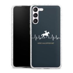 Silikon Glitter Case transparent-silber