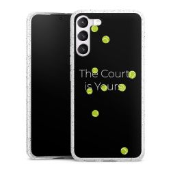 Silikon Glitter Case transparent-silber