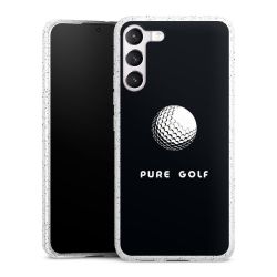 Silikon Glitter Case transparent-silber