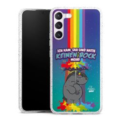 Silikon Glitter Case transparent-silber