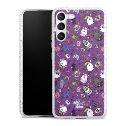 Silikon Glitter Case transparent-silber