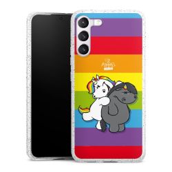 Silikon Glitter Case transparent-silber