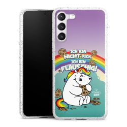 Silikon Glitter Case transparent-silber