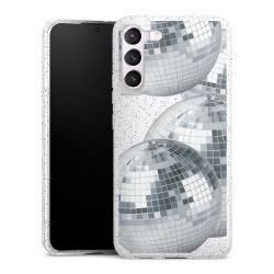 Silikon Glitter Case transparent-silber