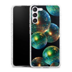 Silikon Glitter Case transparent-silber