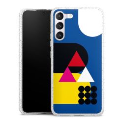 Silikon Glitter Case transparent-silber