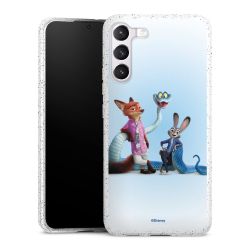 Silikon Glitter Case transparent-silber