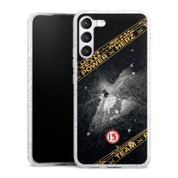 Silikon Glitter Case transparent-silber