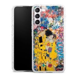 Silikon Glitter Case transparent-silber