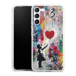 Silikon Glitter Case transparent-silber