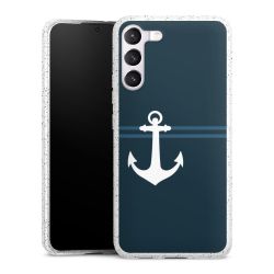 Silikon Glitter Case transparent-silber