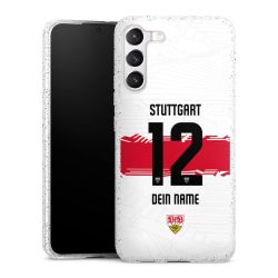 Silikon Glitter Case transparent-silber