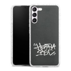 Silikon Glitter Case transparent-silber