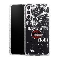 Silikon Glitter Case transparent-silber