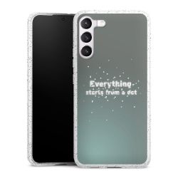 Silikon Glitter Case transparent-silber