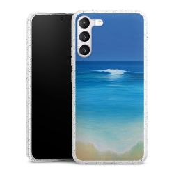 Silikon Glitter Case transparent-silber