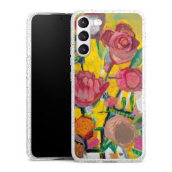 Silikon Glitter Case transparent-silber